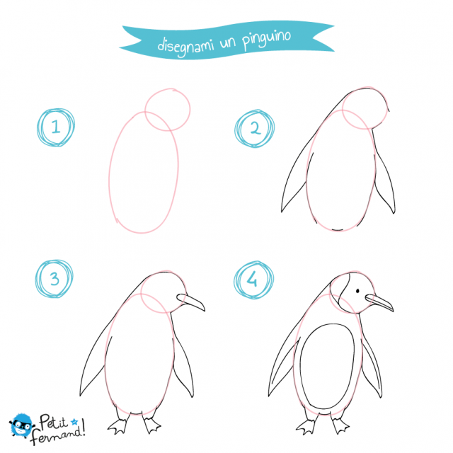 disegni da colorare pinguino