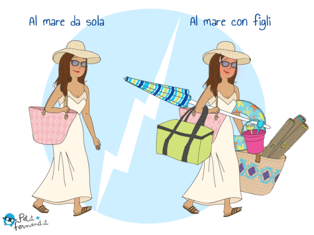 vignetta umoristica vacanze al mare