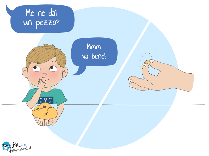 vignetta sui bambini il muffin