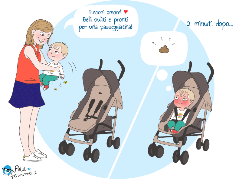 vignetta sui bambini la passeggiata