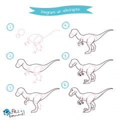 disegni da colorare dinosauri velociraptor