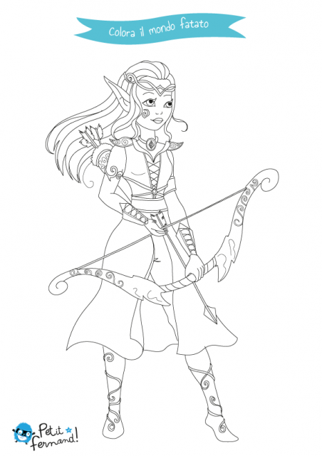 disegni da colorare elfo