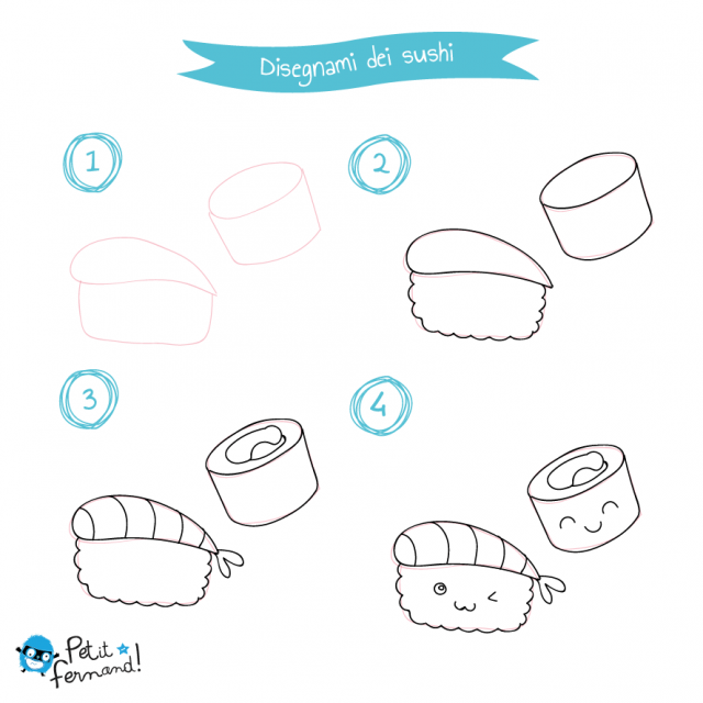 Disegni da colorare sushi