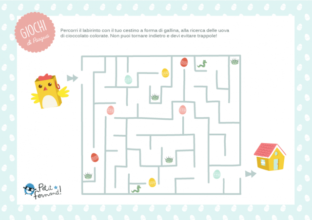 giochi stampabili di Pasqua