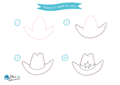 Cappello cowboy da colorare