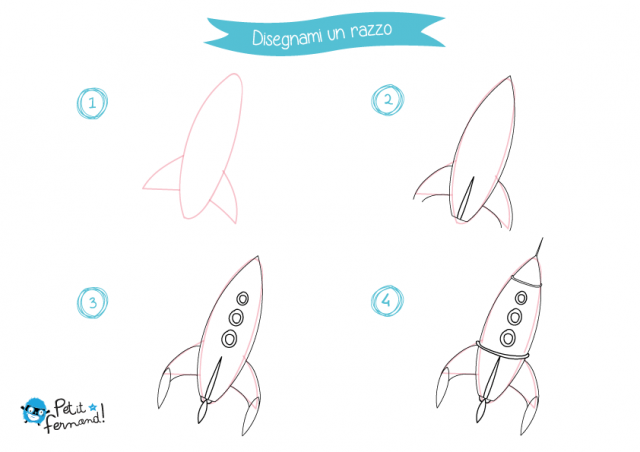 Disegno razzo spaziale