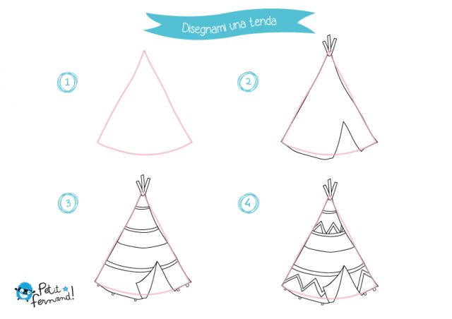 disegno tenda indiani