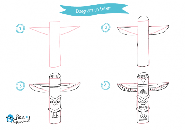 disegno totem indiani