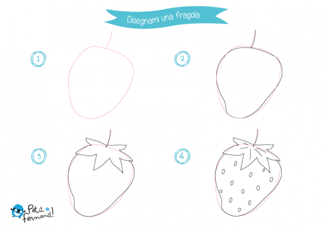 come disegnare una fragola