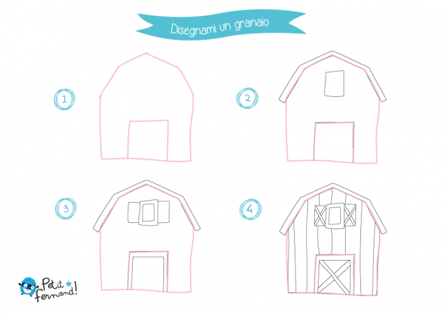 disegno granaio campagna