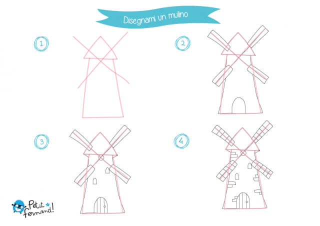 disegno mulino a vento