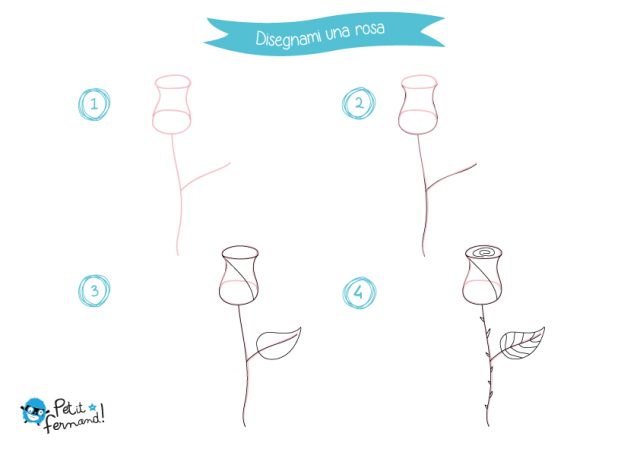 disegnare una rosa