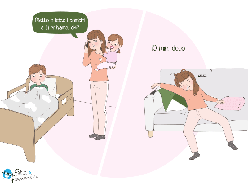 vignetta bambini genitori