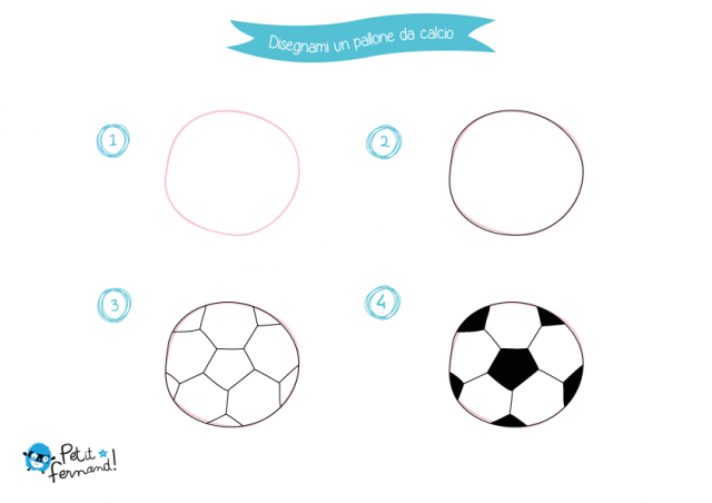 come disegnare un pallone da calcio