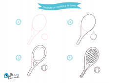 come disegnare una racchetta da tennis