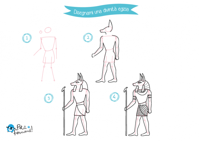 disegni da colorare sull'Egitto e tutorial a tema per imparare a disegnare!