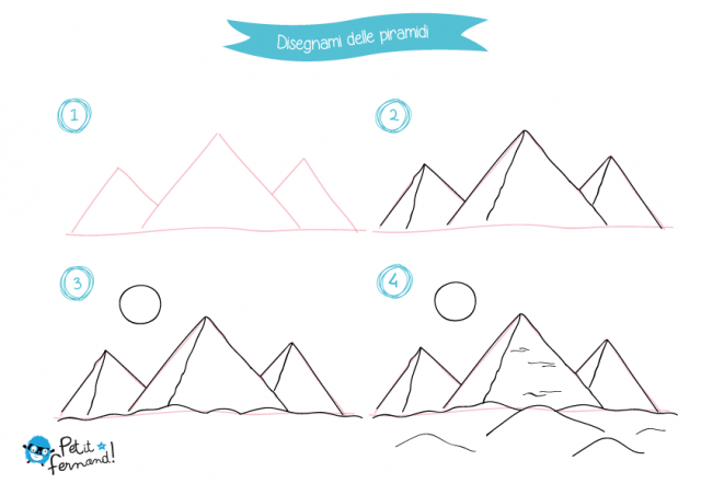 disegni da colorare sull'Egitto e tutorial a tema per imparare a disegnare!