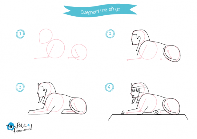 disegni da colorare sull'Egitto e tutorial a tema per imparare a disegnare!