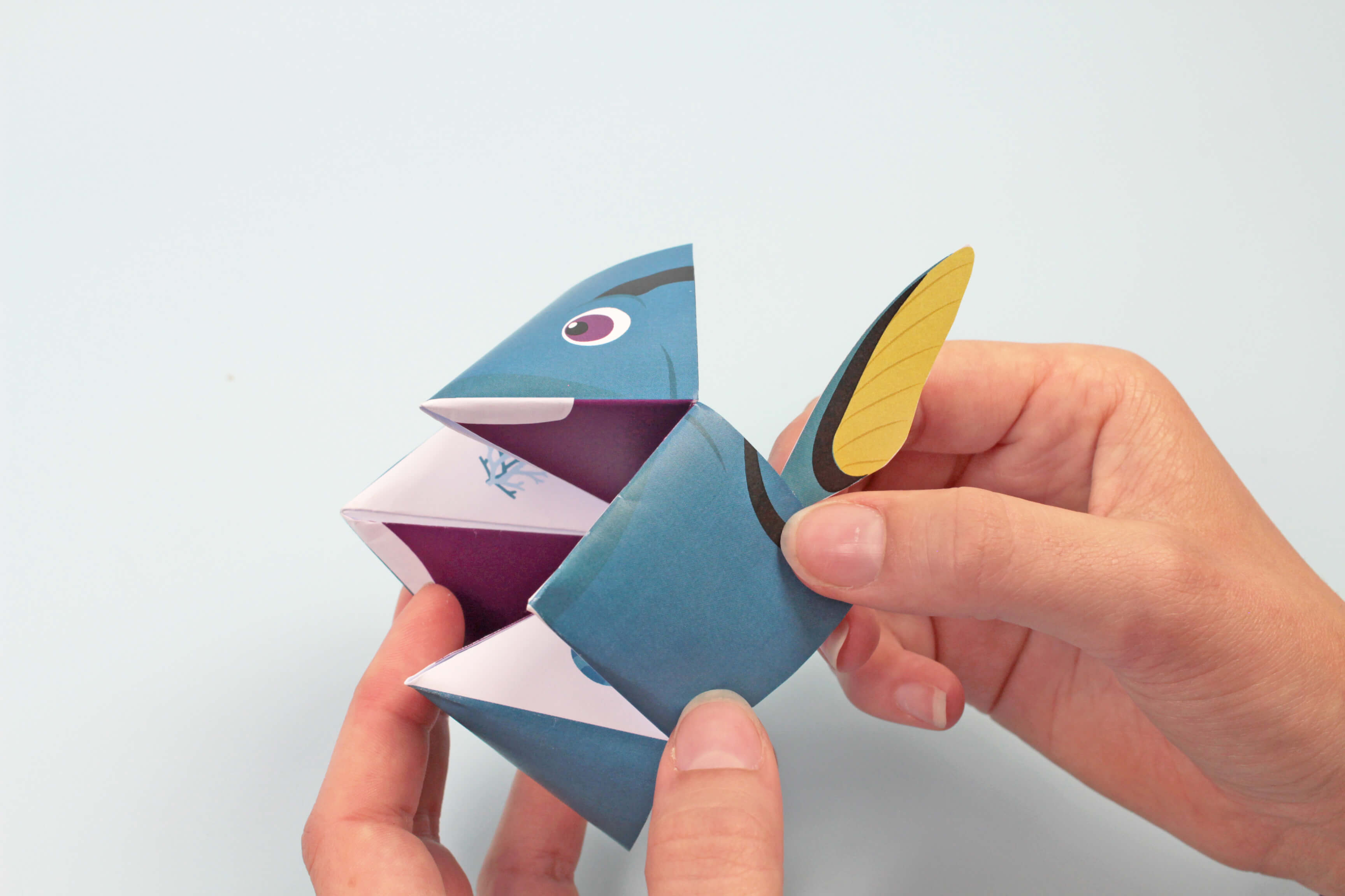 Origami indovino a forma di pesce I Tappa 8 Petit Fernand IT