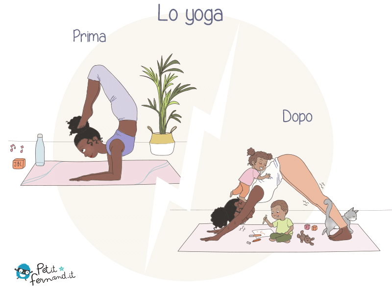 Quando la sessione di yoga si trasforma in allegro caos, difficile rilassarsi con i bambini accanto. Ritrovate tutti i nostri humour sul blog.