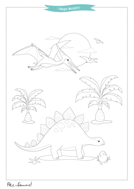Scoprite tutti i nostri disegni da colorare sul tema dei dinosauri !