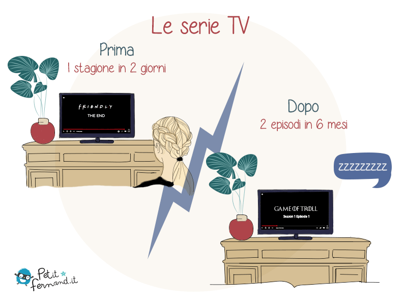 Prima avevate tempo per guardarvi le vostre serie Netflix in due giorni, adesso riuscite a guardarle a piccoli pezzi tra 2 biberon.