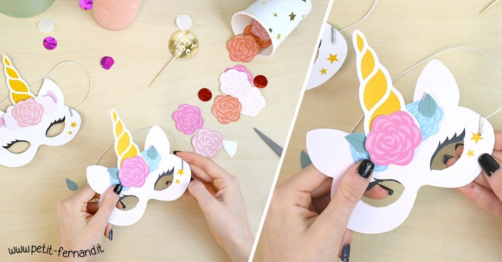 Realizza questa simpatica maschera di carta per essere il più bell’unicorno di questo Carnevale!