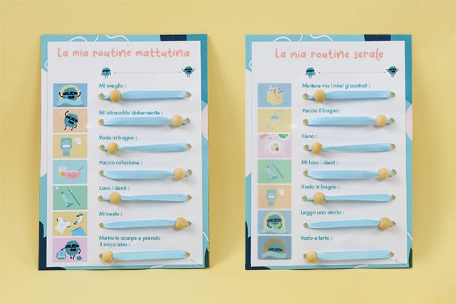  Routine giornaliera per bambini mattina & sera - 72 schede  grafiche: Libro educativo con tabella routine quotidiana mattutina + serale  (prima e dopo scuola) (Italian Edition): 9798374297492: Breack Pack,  Valentino: Books