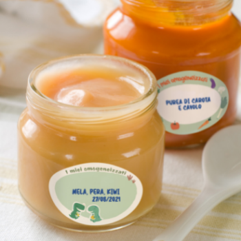 60 Pz Etichette autoadesive per marmellate fatte in casa con design di 9 frutti Ø4 CM 