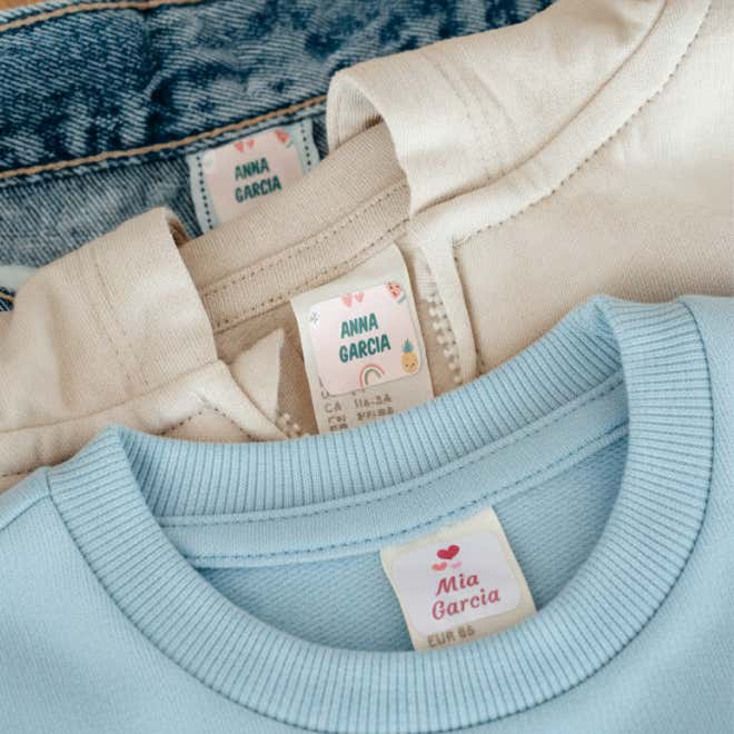 etichette personalizzate vestiti