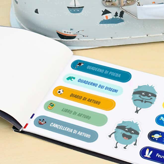 etichette personalizzate libri