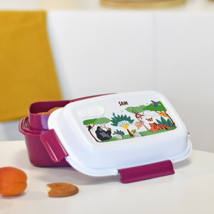 Contenitore Porta Pranzo merenda Bimbi Personalizzabile con NOME BABY  UNICORN Adatto per Il Tuo Bimbo Quando va a Scuola elementare, infanzia,  media